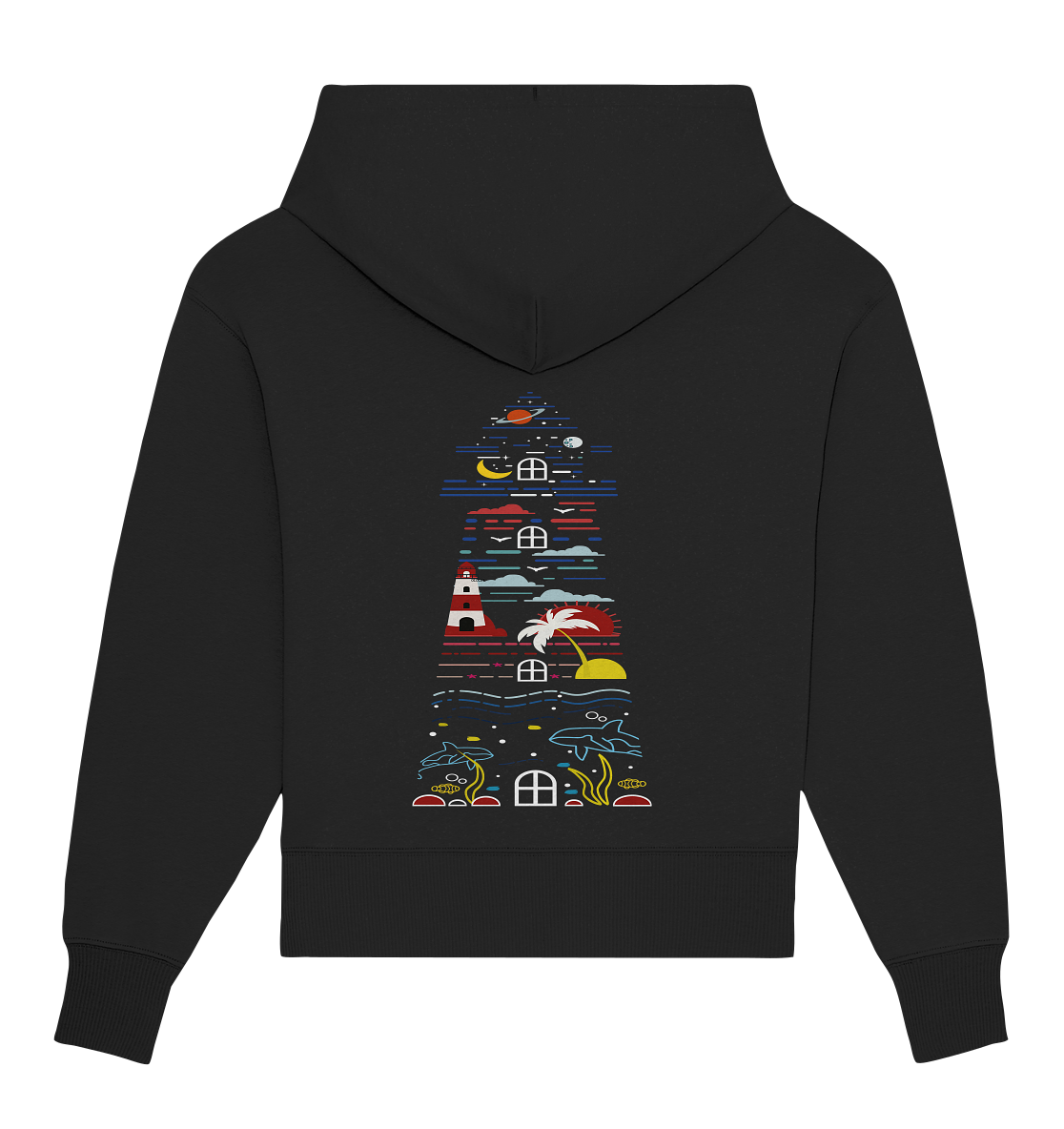 Unisex Lighthouse Oversize Hoodie Front And Backprint