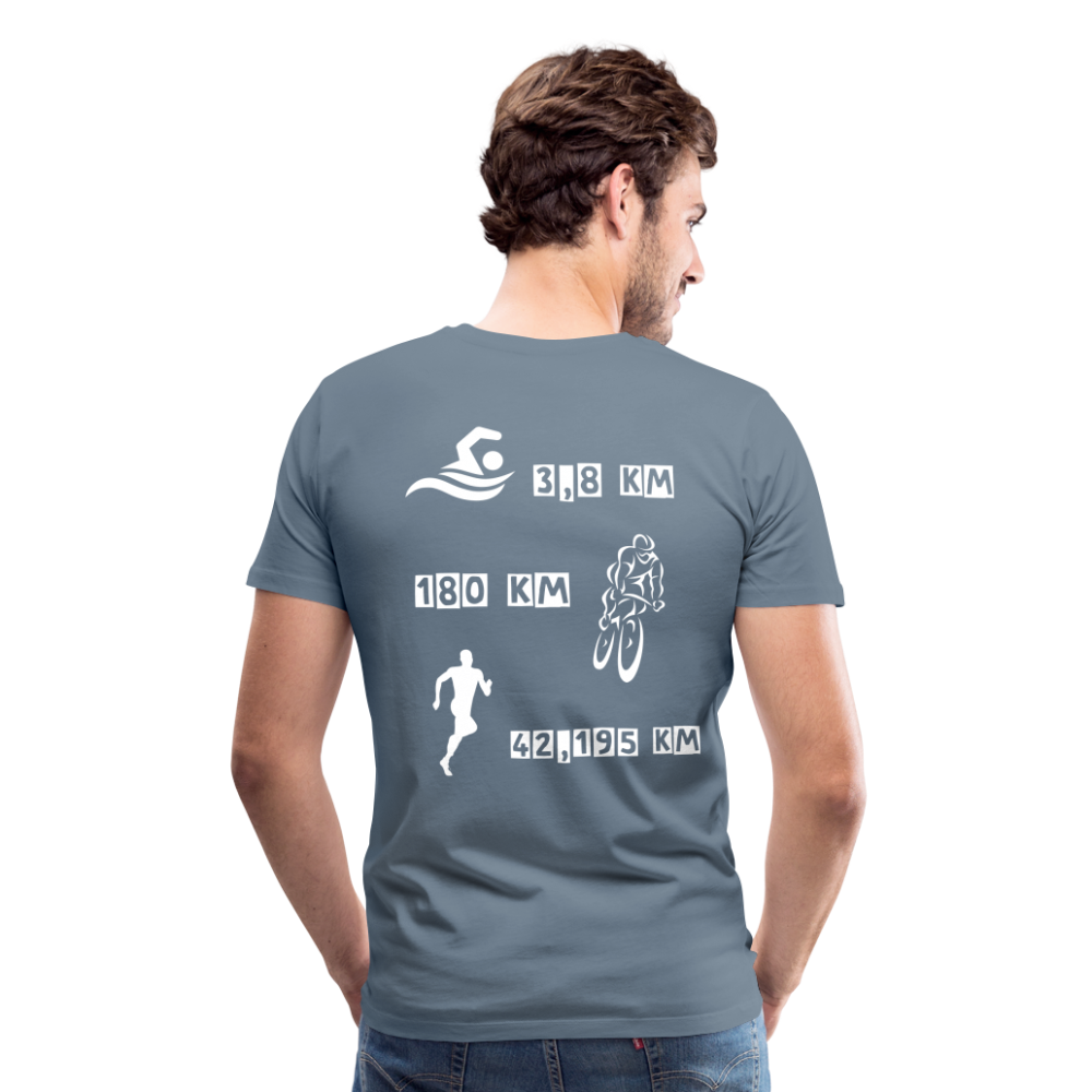 Men´s Swim Bike Run T-Shirt - Blaugrau