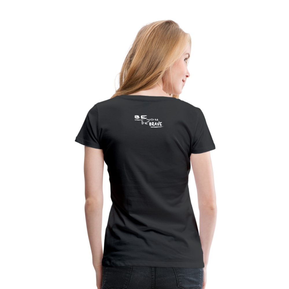 Women SBR T-Shirt Front And Backprint - Schwarz
