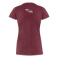 Women SBR T-Shirt Front And Backprint - Bordeauxrot meliert
