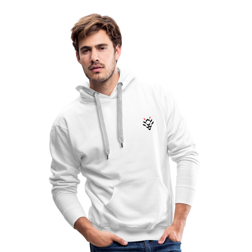 Men’s BE STRONG Hoodie Front And Backprint - weiß