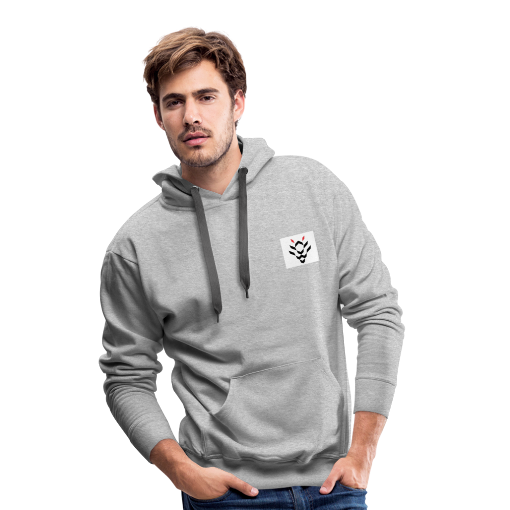Men’s BE STRONG Hoodie Front And Backprint - Grau meliert