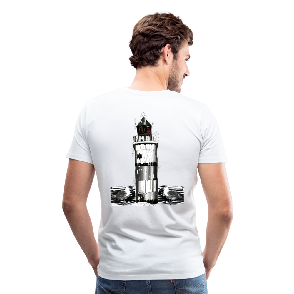 Men´s Lighthouse with Birds T-Shirt - weiß