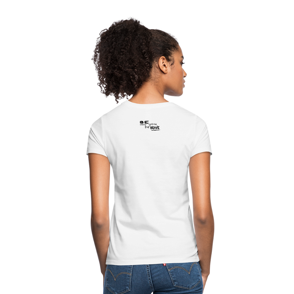 Women Unisorn T-Shirt white Front And Backprint - weiß