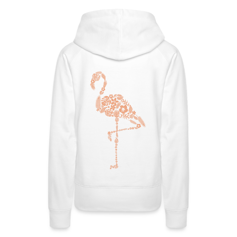 Woman Flamingo Hoodie - weiß