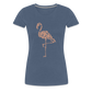 Women’s Premium T-Shirt Flamingo - Blau meliert
