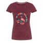 Women’s Premium T-Shirt Flamnigo II - Bordeauxrot meliert